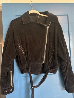 Free People Black Corduroy Jacket
